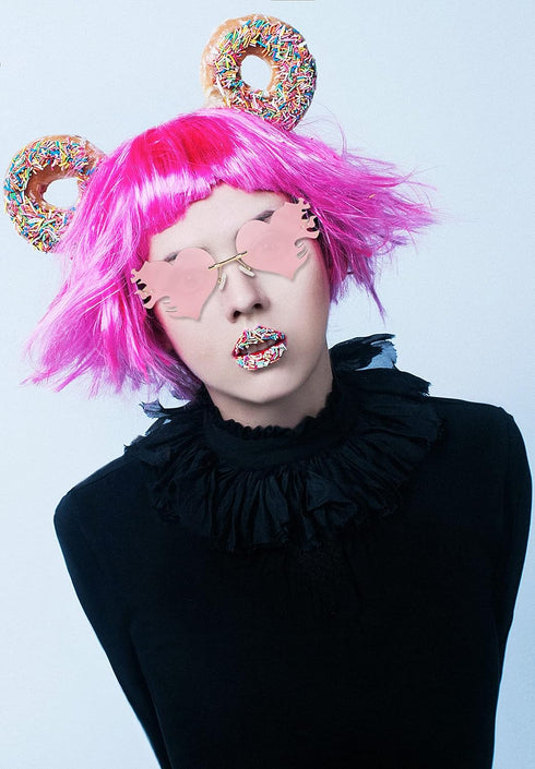 FEISEDY Melting Flame Heart Sunglasses For Women Men Trendy Rimless Fire Shaped Party Glasses B2366...