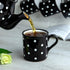 City to Cottage Handmade Black and White Polka Dot Ceramic Extra Large 17.5oz/500ml | Hot Chocolate, Coffee, Tea Mug, Cup with Handle Unique Potte...