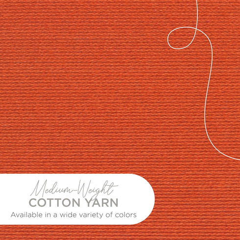 Lion Brand Yarn Lightweight 24/7 Cotton Yarn for Knitting, Crocheting, and Crafts, Tangerine, 1 Pack...