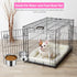 Pet Dog Food Water Bowl for Cage, Stainless Steel Non-Spill Kennel Hanging Cats Bowls with Clamp Holder Crate Feeder Dish for Small Medium Large D...