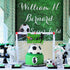 Soccer Cake Topper Happy Birthday Sign Football Player Cake Decorations for Sport Theme Man Boy Girl Birthday Party Supplies Double Sided Green Sp...