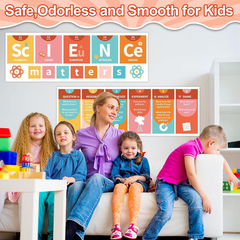 Retro Boho Science Classroom Decoration Groovy Science Banner and Poster Hippies Science Bulletin Board Set for Laboratory Learning Cutouts Decor ...