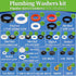 32 Size 258 Pcs Hose Spigot Repair Washer Assortment Kit for Assorted Outdoor Faucet Garden Hose Valve Stem Worn Out Plumber Outside Faucet Bib Sh...