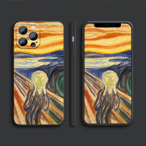 Case for iPhone 14 Pro, The Scream by Edvard Munch Abstract Art Phone Case for Men Women, Soft TPU Full Body Protection Shockproof Protection Phon...