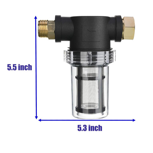 M MINGLE Garden Hose Filter for Pressure Washer Inlet Water, Inline Filter for Sediment, 40 Mesh Screen, Extra 100 Mesh...