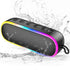 LENRUE Bluetooth Shower Speaker,IPX7 Waterproof Portable Wireless Speakers,20W Clear Sound,Extral Bass,Dynamic Lights,Outdoor Speaker for Pool,Bea...