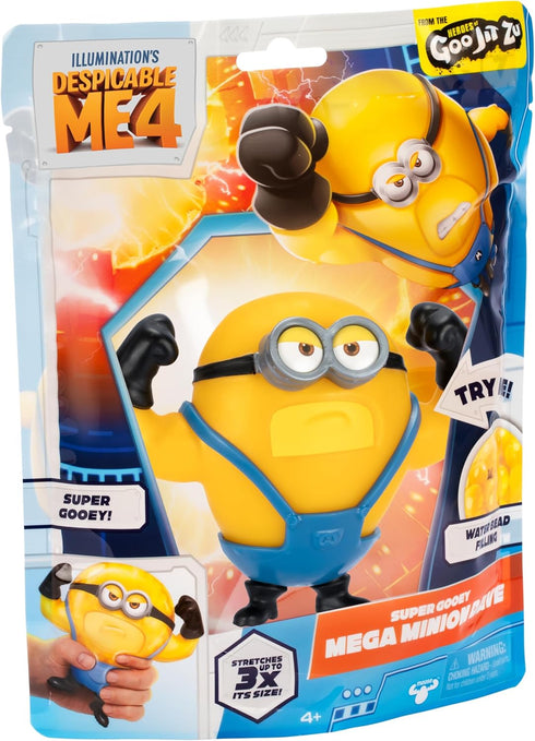 Minions DESPICABLE ME 4 Super Squishy Mega Dave | Heroes of Goo JIT Zu Action Figure Toys | with Unique Gooey Water Bead Filling | Stretch him up ...