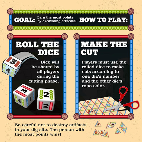Stronghold Games Digsaw: Roll-and-Cut Archaeology Game - Fun Family Game for Ages 14+ - Plays in 25 Minutes - from The Makers of Terraforming Mars...