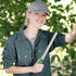 Stainless Steel Garden Knife with 11" Blade with New Handle, Double Side Utility Sod Cutter Lawn Repair Garden Knife with Nylon Sheath (GREEN)...
