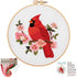 Louise Maelys Cardinal Embroidery Kits for Beginners with bird flower pattern,Adults Starter Cross Stitch Kit DIY Needlepoint Kits......