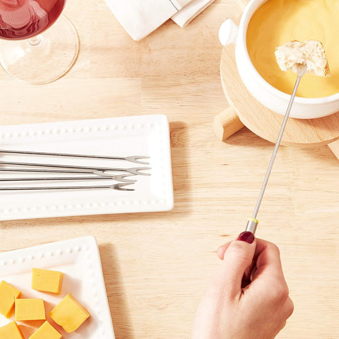 Fox Run Stainless Steel 9.5" Fondue Forks, 9.25 x 0.5 x 0.5, Metallic...