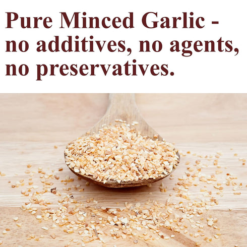 The Spice Way Minced Garlic - 8 oz - US Grown whole bulk dehydrated dried garlic flakes, more coarse than dry powder...
