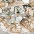 HUIHUANG Champagne Gold Wired Satin Ribbon with Glitter Stripe Edges 2.5 inch, Champagne Christmas Ribbon for Tree, Bows Making, Wreath Supplies, ...