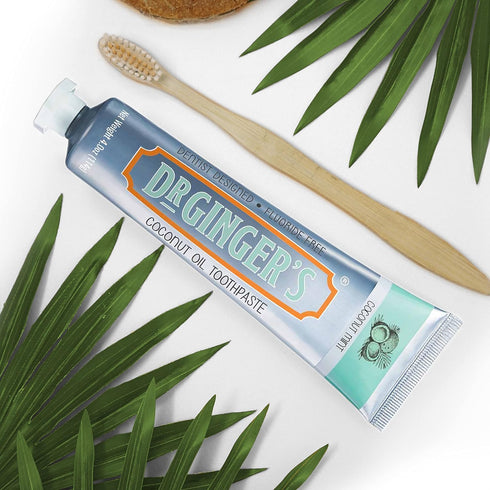Dr. Ginger's Coconut Oil Toothpaste, Travel Size All-Natural Oil Pulling & Xylitol Blend for Fresh Breath, Gum Health, Plaque Prevention & Sensiti...