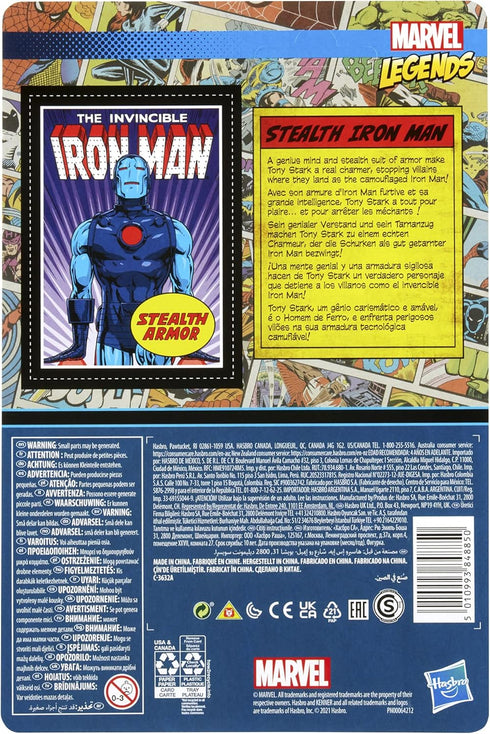 Marvel Hasbro Legends Series 3.75-inch Retro 375 Collection Stealth Suit Iron Man Action Figure Toy...