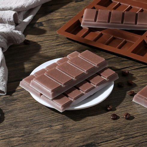 Food Grade Break-Apart Chocolate Molds, Silicone Chocolate Bar Sweet Molds Hot Chocolate Energy Bar Moulds Rectangle Baking Silicon Bakeware Molds...