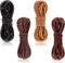 8yd Braided Leather Cord Antique Genuine Leather Strap Folded Bolo Tie Cord Rope Lace for Necklace Bracelet Pendent Jewelry Making Beading Braidin...