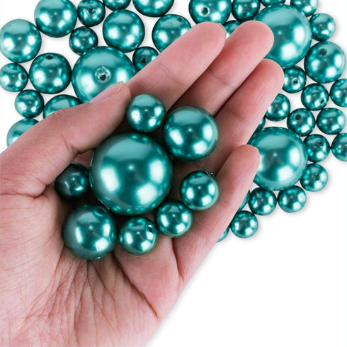 Super Z Outlet Elegant Glossy Polished Pearl Beads for Vase Fillers, DIY Jewelry Necklaces, Table Scatter, Wedding, Birthday Party Home Decoration...