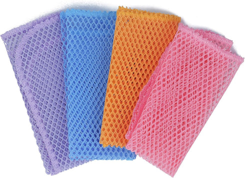 Heavy Duty Dish Scrubbers, Non-Scratch Scouring Pads - Odorless & Long Lasting Mesh Dish Cloth - Replace Sponges - Kitchen, Floor and Bathroom Usa...