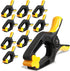 Spring Clamps 4 inch - 10 Pack Plastic Clamps for Tarps, Crafts, Backdrop and Pool Cover with 2 inch Mouth Opening - Rust Free Large Clips Heavy D...
