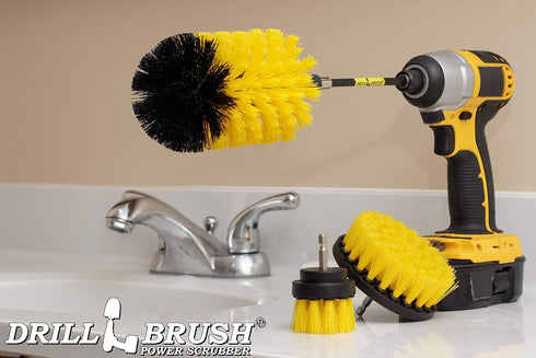 Drill Brush Power Scrubber by Useful Products - Bathroom Cleaning Brush Set - Scrub Brush for Drill - Cleaning Tools for Drill - Shower Scrubber -...
