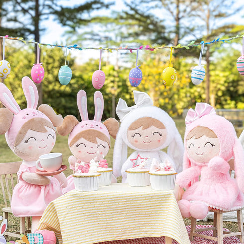 Gloveleya Baby Girl Gift Plush Bunny Dolls First Baby Doll Toddlers Rabbit Toy Bunny Gifts for Girl White 12 Inches...