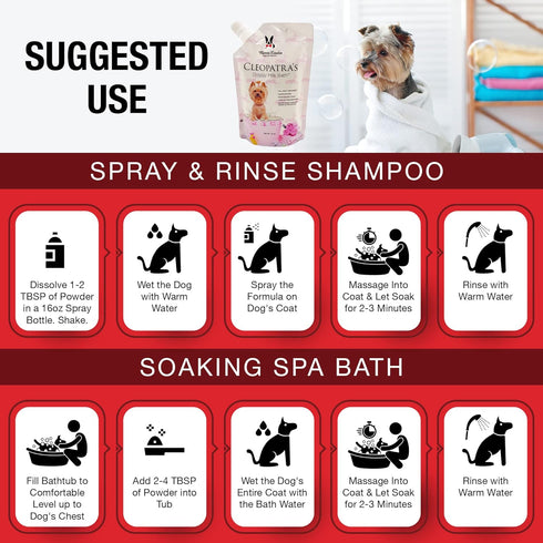 Warren London Cleopatra's Doggy Milk Bath | Luxurious Dog Shampoo and Conditioner w/Whole Milk Powder and Honey for Silky Smooth Coat | Use as a F...