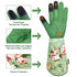 WANCHI Gardening Gloves, Durable and Comfortable Women's Long Garden Gloves for Gardening Work and Yard Work, Leather Gardening Gloves for Women, ...