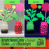 FolkArt 4 Bottle Multi-Surface Acrylic Paint Set, 2oz, Neon Blacklight Colors...