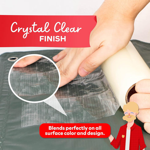 XFasten RV Awning Repair Tape, 6-Inch by 30-Foot, Waterproof Rip Stop Patch for Vinyl, RV punctures, Camper, Awning, Canopy, Tents, Tarpaulin and ...