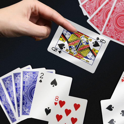 Playing Cards 2 Decks Waterproof Plastic Poker Cards for Texas Holdem Poker Go Fish and More Card Games Standard Index 2.5" x 3.5"...