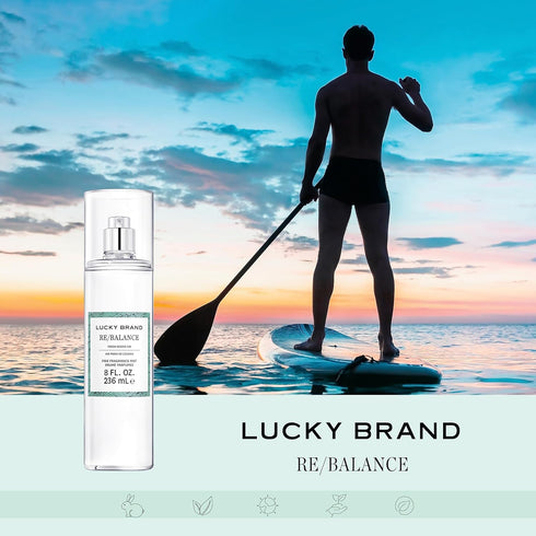 Lucky Brand Re/Balance The New Sustainably-Inspired & Harmonious Mood-Evoking Unisex Fine Fragrance Mist For Women & Men, 8.0 Fl Oz (Pack of 1)...