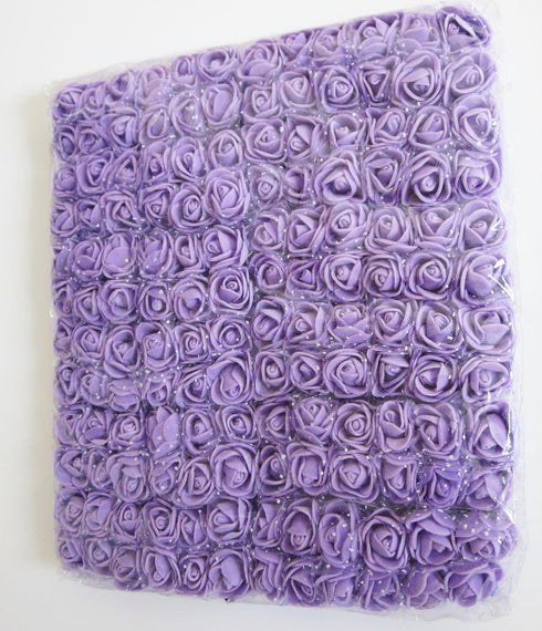 Mini Fake Rose Flower Heads 144pcs Mini Artificial Roses DIY Wedding Flowers Accessories Make Bridal Hair Clips Headbands Dress (Bottom add Gauze)...