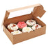 30-Set Cupcake Boxes with Inserts and Window Hold 6 Cupcakes, 9.4'' x 6.3'' x 3'', Brown Food Grade Kraft Cupcake Holder for Cookies, Muffins, Bak...