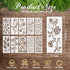 10 Pieces Leaf Painting Stencils Leaf Wall Stencil Botanical Leaves Reusable DIY Crafts Drawing Templates Stencils for Painting on Wood Wall Canva...