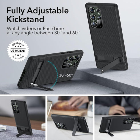 ESR for Samsung Galaxy S23 Ultra Case, Phone Case with Stand, 3 Stand Modes, Military-Grade Drop Protection, Slim Cover, Ultra, Boost Kickstand, B...