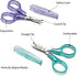 PAFASON Sharpest & Precise Stainless Steel Curved Straight Thread Yarn Fabric Cutting Mini Scissors with Protective Cover - Ideal for Embroidery Q...