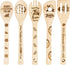 5Pcs Lemon Wooden Cooking Spoons Set, Summer Lemon Theme Kitchen Cooking Utensils Natural Non-Stick Carve Burned Bamboo Spoon Slotted Spatulas Coo...
