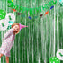 Iridescent Foil Fringe Curtains Rainforest Jungle Theme Party Supplies Birthday Wedding Party Window Door Decorations Fun Photo Booth Backdrop Pro...