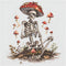 Xinpinzhou Skeleton 11ct Cross Stitch Kits, 11 CT Funny Pre Printed Counted Stamped Cross Stitch Embroidery Needlepoint Needlework Patterns Kits f...
