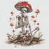 Xinpinzhou Skeleton 11ct Cross Stitch Kits, 11 CT Funny Pre Printed Counted Stamped Cross Stitch Embroidery Needlepoint Needlework Patterns Kits f...