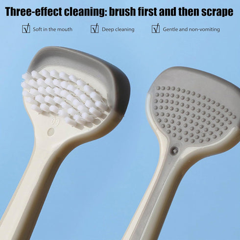 double-headed tongue scraper, hard tongue scraper for adults, reduce bad breath tongue cleaner, suitable for adults and children's tongue cleaner ...