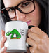 3dRose T Rex Hates Yoga Two Tone Mug, Black, 11 oz...