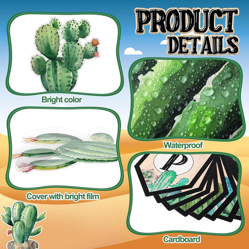 Qilery 64 Pcs Cactus Bulletin Board Set Greenery Classroom Bulletin Board Decoration Stay Sharp Our Class is on Point Cactus Bulletin Board Cutout...