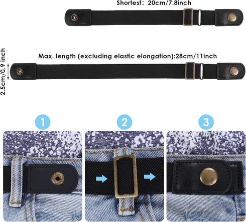 2pcs No Buckle Belt Women?Belt Elastic Comfortable Invisible Belt for Jeans...
