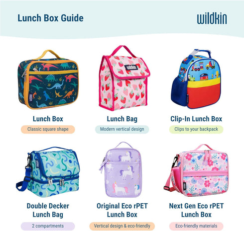 Wildkin Kids Insulated Lunch Bag – Reusable, Ideal for Hot/Cold Snacks, School & Travel - Rainbow Hearts...