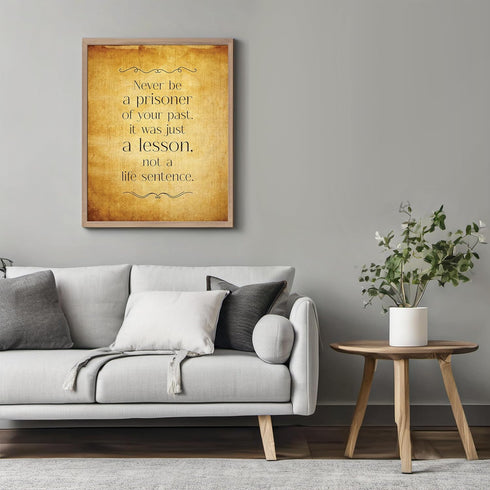 Posterizer 1 pcs-never be a prisoner of your past-Motivational & Inspirational Art-Gift for Men Women Entrepreneur Teens-Decor for Home & Office- ...