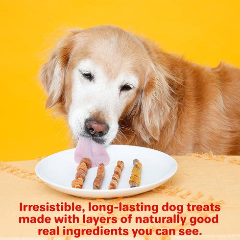 Hartz Oinkies Chickentastic Hearty Twists Dog Treats with Real Chicken Breast, Sweet Potato, and Smoked Pork, Long-Lasting Yet Highly Digestible, ...