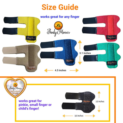BodyMoves 5 Finger Splints plus 1 pinkie/kid splint (with Black Pinkie)...