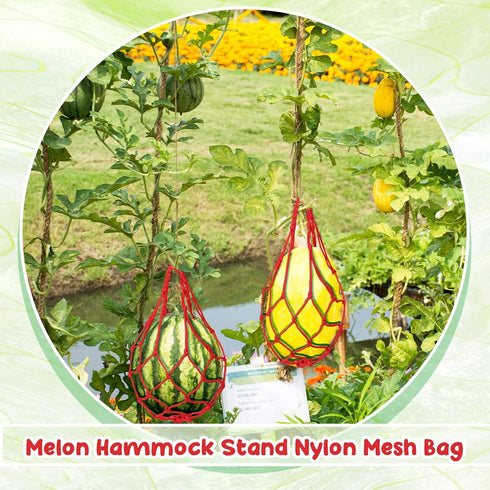Nuenen 6 Pcs Watermelon Net Melon Hammock Melon Cradle Plant and Garden Supports Pumpkin Support Hanging Bag Protects Watermelons, Honeydew, Squas...